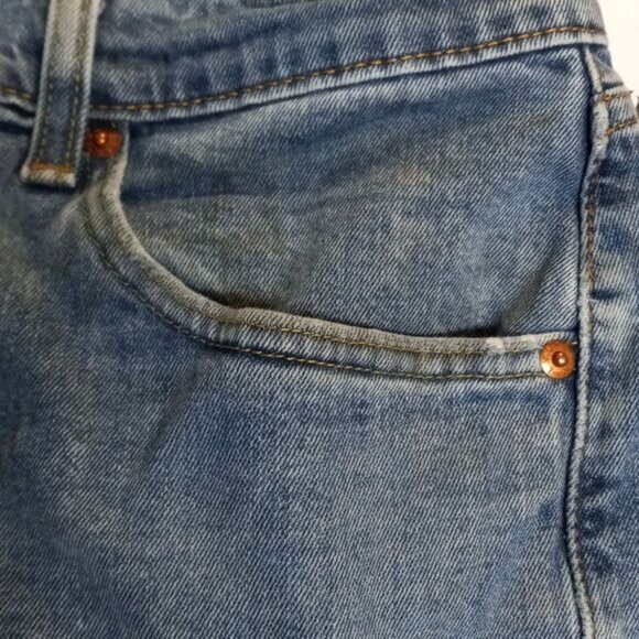 Levis 505 Original Fit W32 L30 Mens Jeans Distressed Blue Denim - Picture 4 of 15